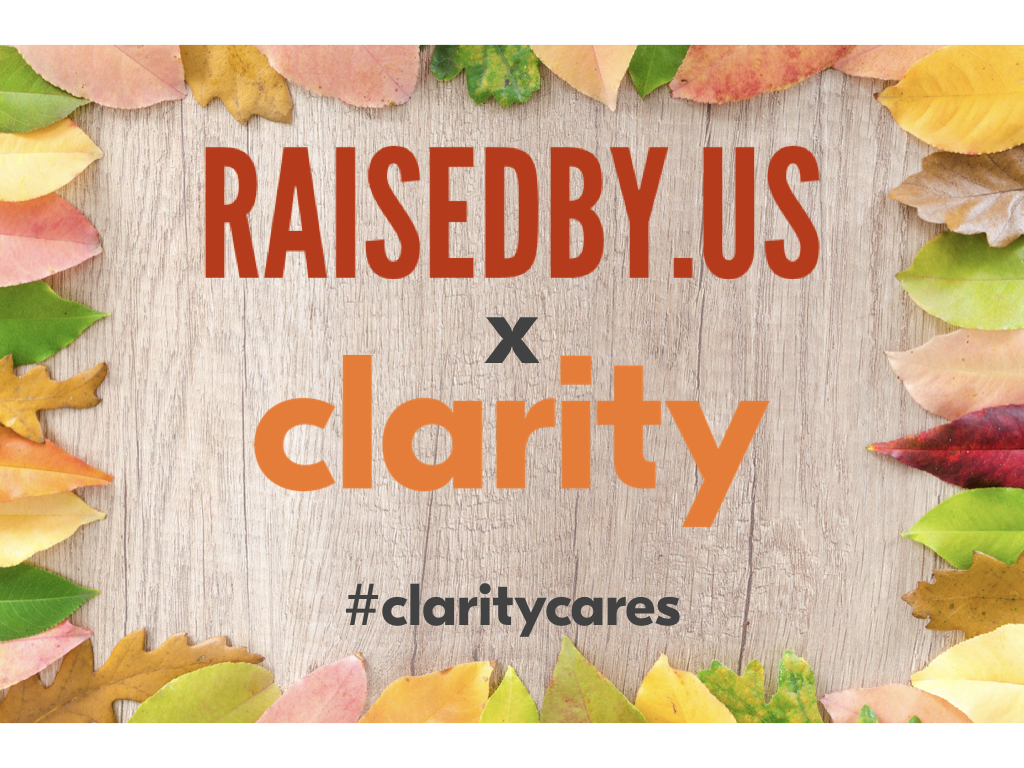 raised by us X clarity recruiting partnership logo