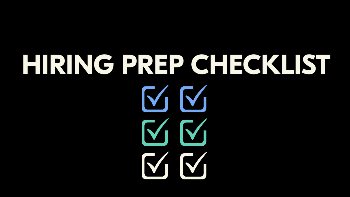 hiring prep checklist
